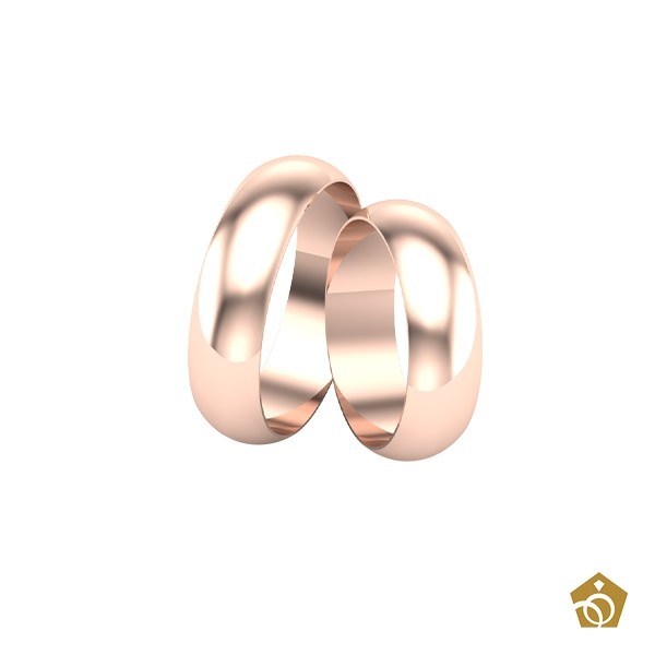 Aliança Tradicional Ouro Rosa 18k | 13 gramas (par)