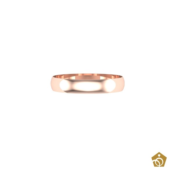 Aliança Tradicional Ouro Rosa 18k | 4 gramas (par)