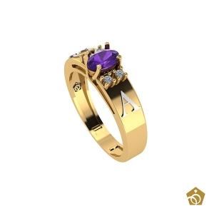 Anel Formatura - Teologia - Ouro 18k