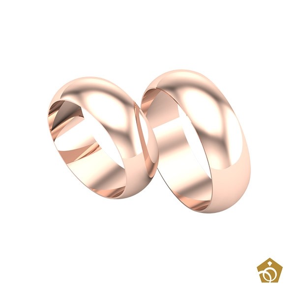 Aliança Tradicional Ouro Rosa 18k | 16 gramas (par)